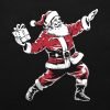 Santa throwing a present stencil T-shirt close up