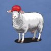 MAGA Sheep T-shirt Close up Bright Blue