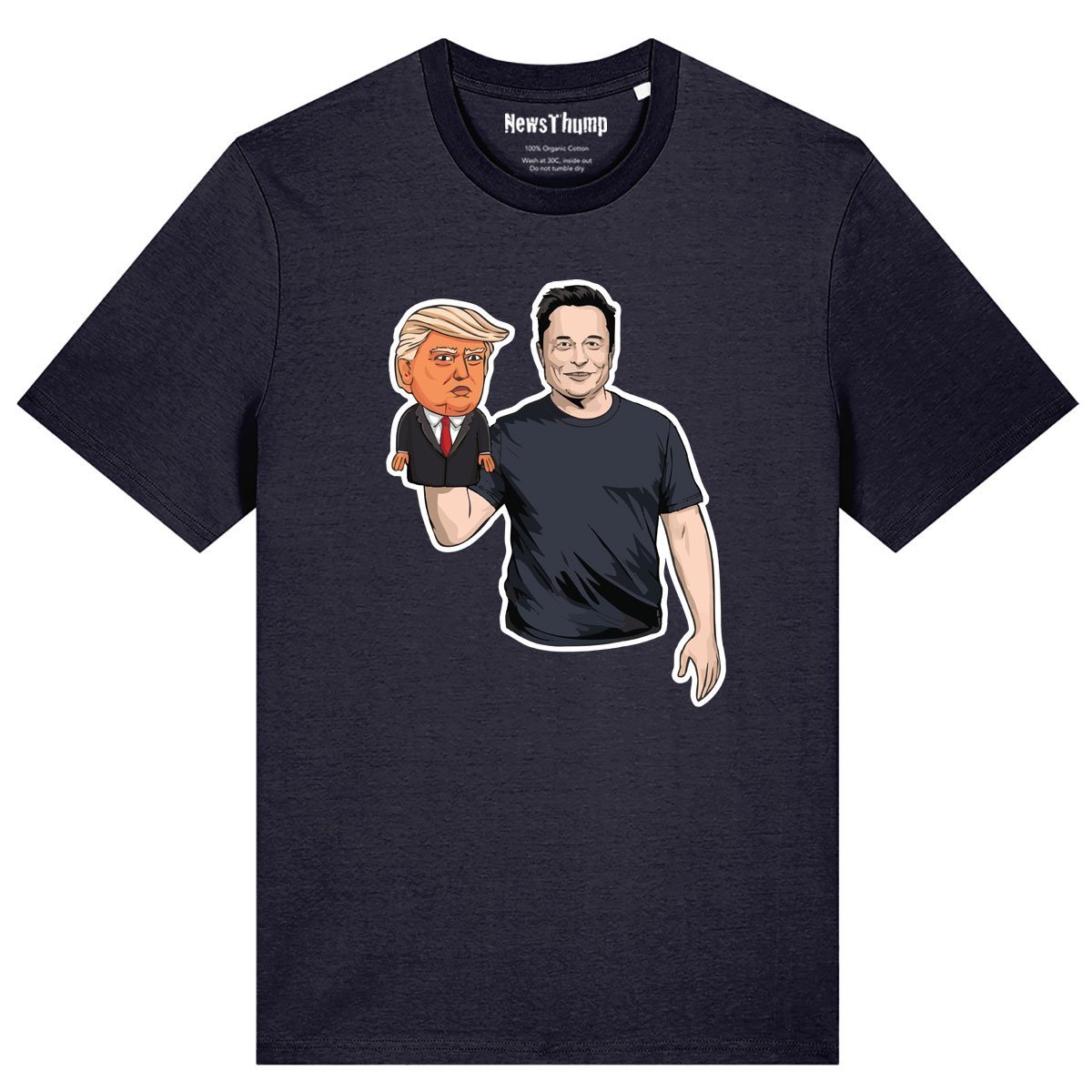 The President and his puppet T-shirt Elon Musk and Donald Trump