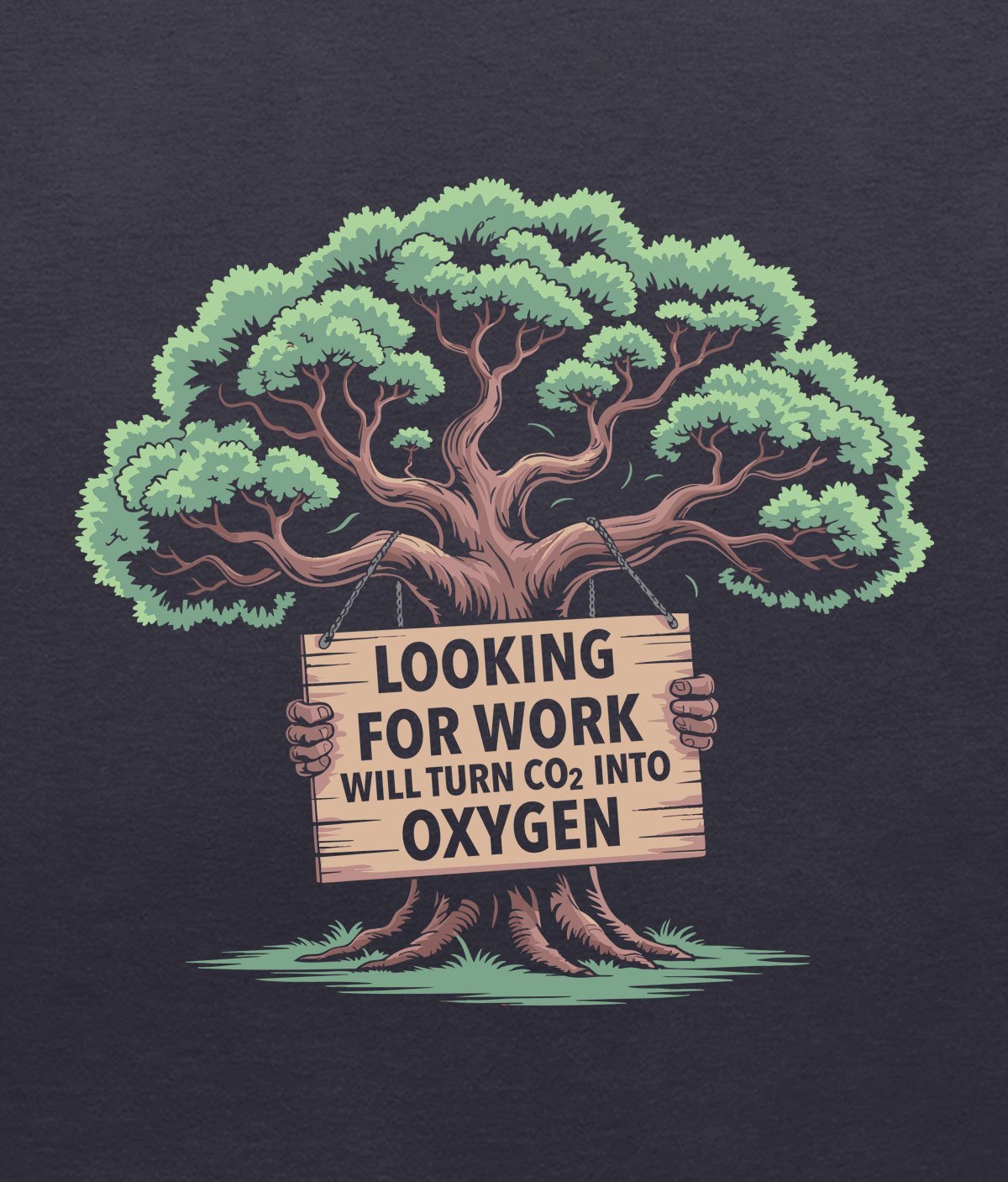 Out of work Tree T-shirt