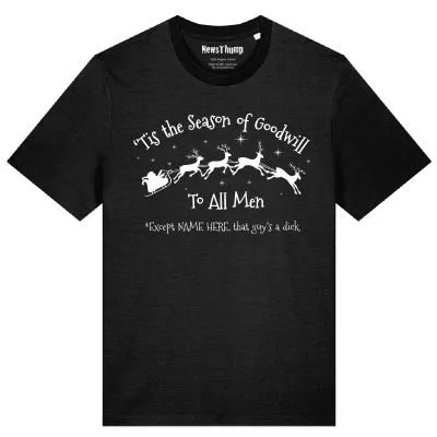 Alternative view of Personalised Goodwill To All Men T-Shirt