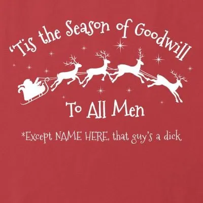 Personalised Goodwill To All Men T-Shirt