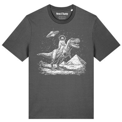 Jesus Riding a Dinosaur T-shirt