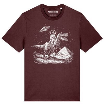 Jesus Riding a Dinosaur T-shirt