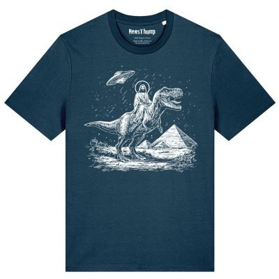 Jesus Riding a Dinosaur T-shirt