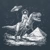 Jesus Riding a Dinosaur T-shirt close up