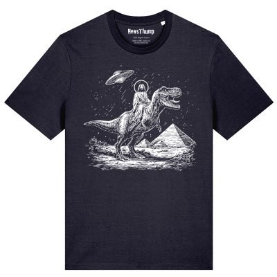 Jesus Riding a Dinosaur T-shirt