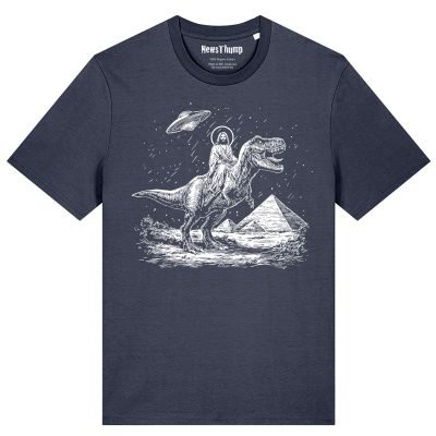 Jesus Riding a Dinosaur T-shirt