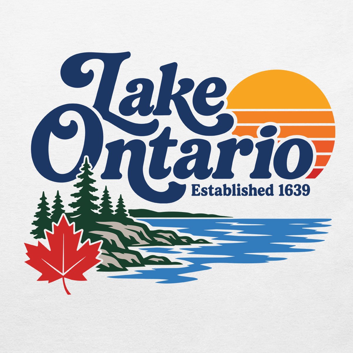 Lake Ontario Est 1639 T-shirt Close up