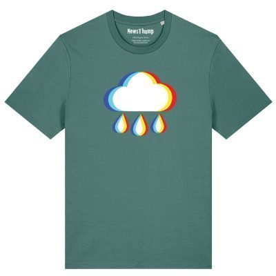 Glitched raincloud T-shirt in Green Bay