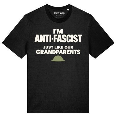 I'm anti-fascist (just like our grandparents) T-shirt in Black