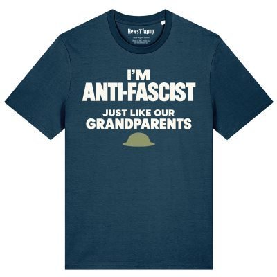 I'm anti-fascist (just like our grandparents) T-shirt in Deep Teal